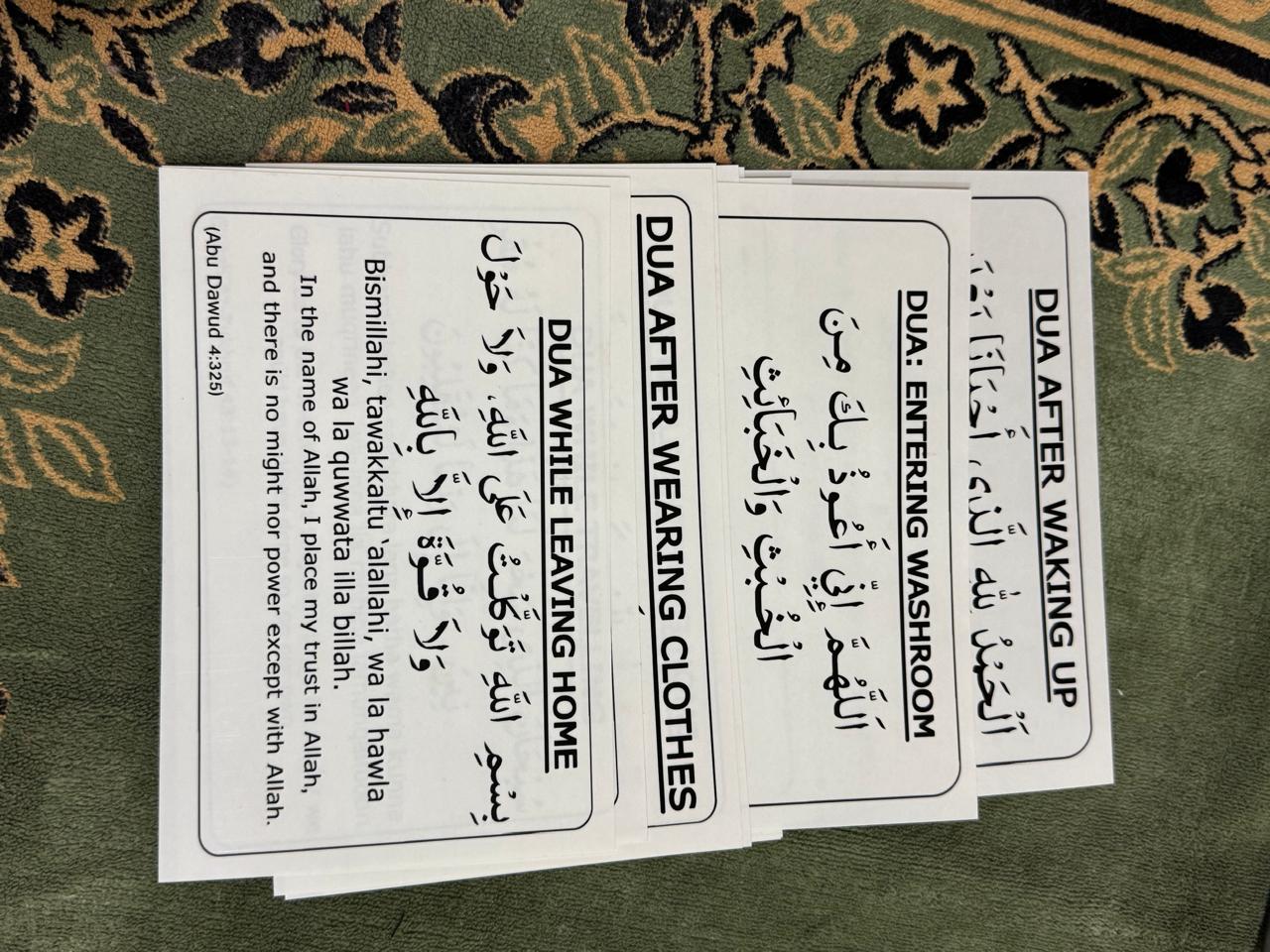 Premium Islamic Dua Stickers – 12 Essential Daily Duas (in Hindi)